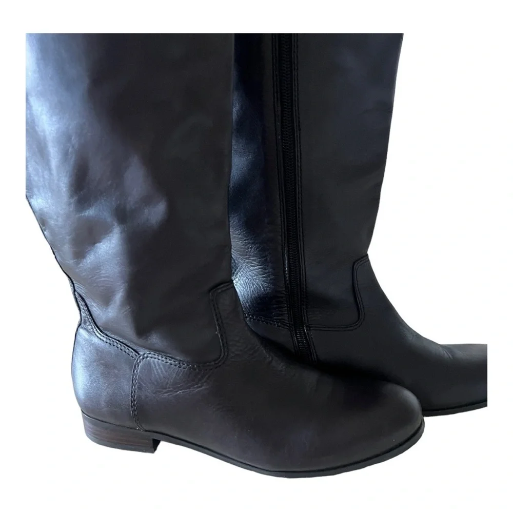 Arturo Chiang Brown Leather Knee High Boots Size 7.5MW